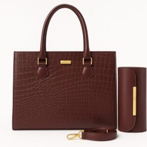 “Maroon tote shoulder bag for office and daily use – women’s handbag by OhMyBag.pk”