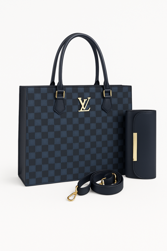 "Madrid bag in black with crocodile texture – elegant handcrafted handbag set with gold accents and matching strap"