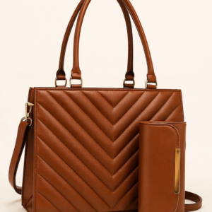 Elegant V-Line Luxe handbag in beige color for office and casual use – women’s stylish handbag by OhMyBag.pk